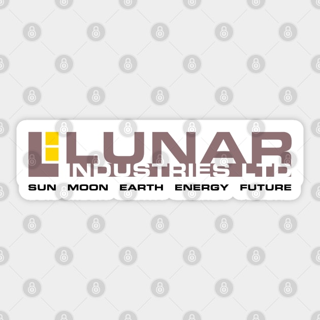 Lunar industries ltd logo on white rectangle Sticker by AO01